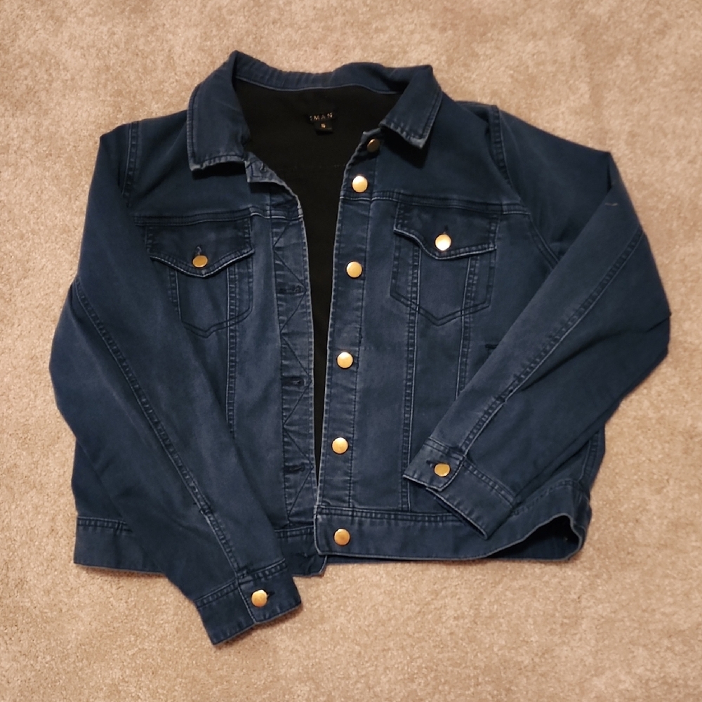 Iman Dark Blue Denim Jacket - image 1
